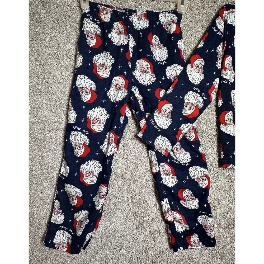 Old Navy Kids Santa Christmas Pajama Set Unisex Size Small( 6-7) Blue